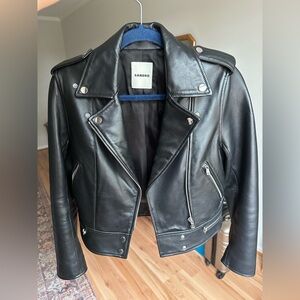 SANDRO Leather Jacket